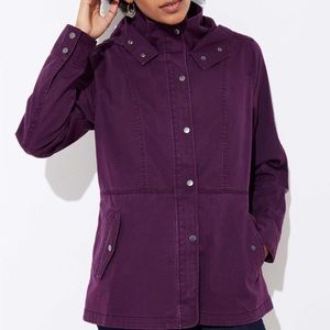 Loft utility field jacket like new purple maroon L
